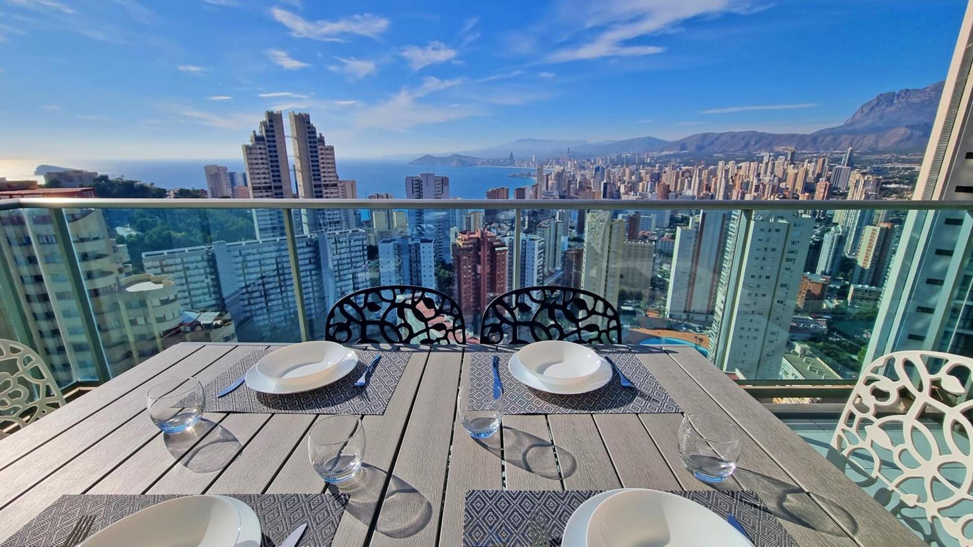 Appartement Skyline 18 Terraza Privada Con Impresionantes Vistas Al Mar à Benidorm Extérieur photo